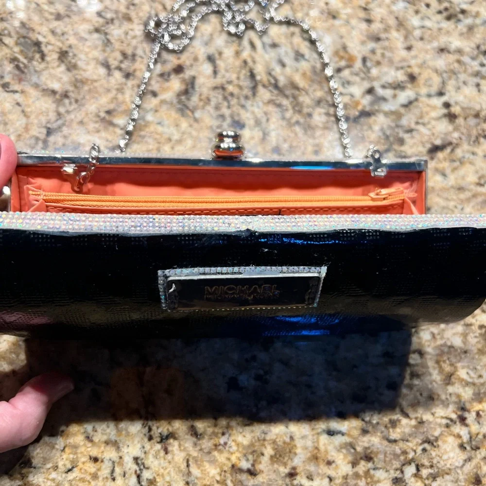 Custom one of a kind Black Clutch Wallet